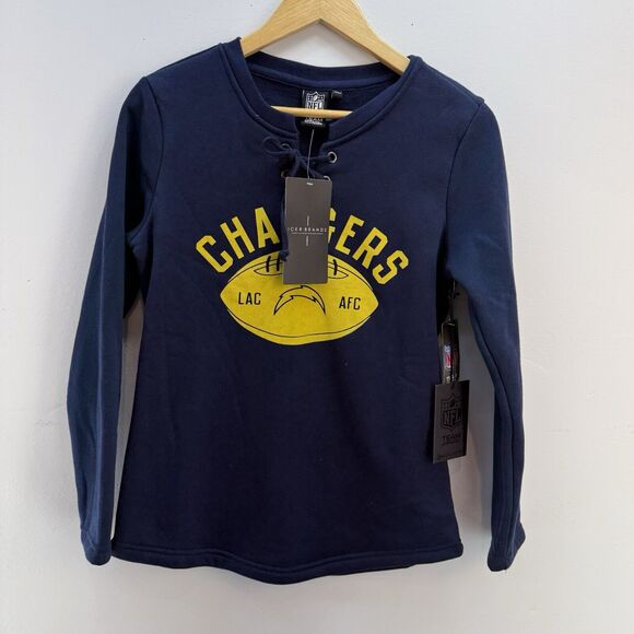 Ultra Game NFL Women Los Angeles Charger Long Sleeve Fleece Sweatshirt Small NEW - Picture 2 of 15